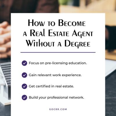 how to become a real estate agent without a degree