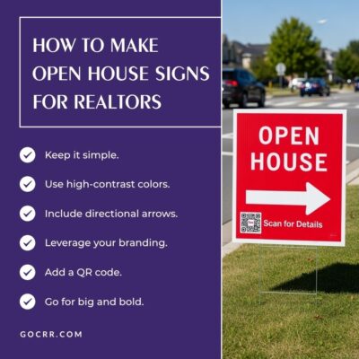 how to make openhouse signs for realtors