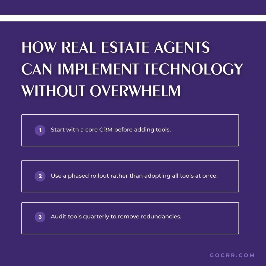 how real estate agents can implement technology without overwhelm